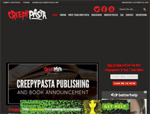 Tablet Screenshot of creepypasta.com