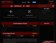 Tablet Screenshot of creepypasta.org